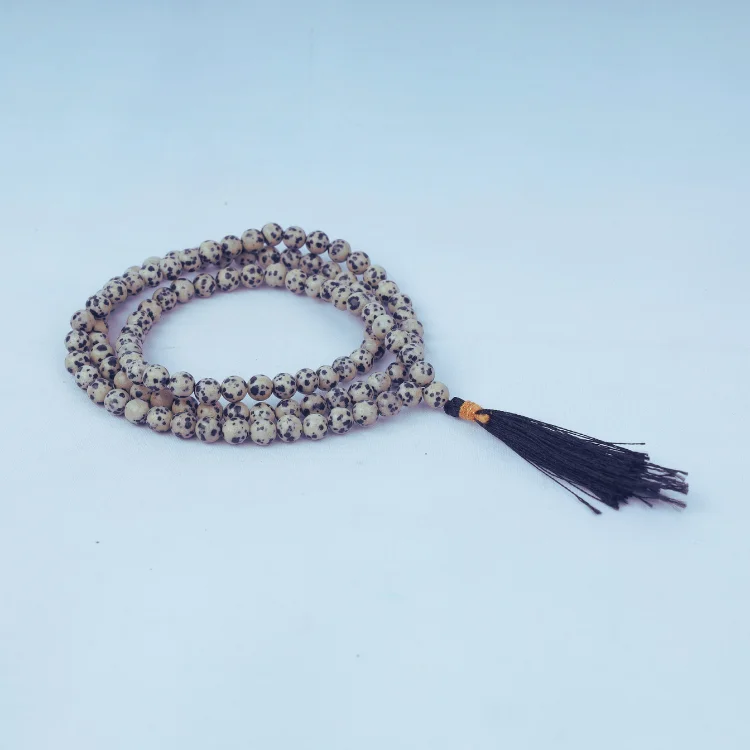 Dalmatian Jasper Crystal Japa Mala 